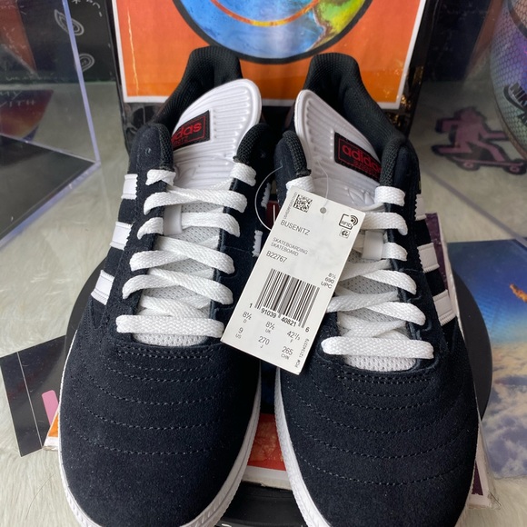 🆕 Adidas Businetz Skate Black/White/Red - Mens - Picture 2 of 10